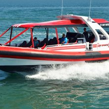 a small boat in a body of water