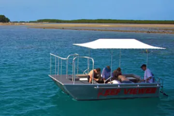 a small boat in a body of water